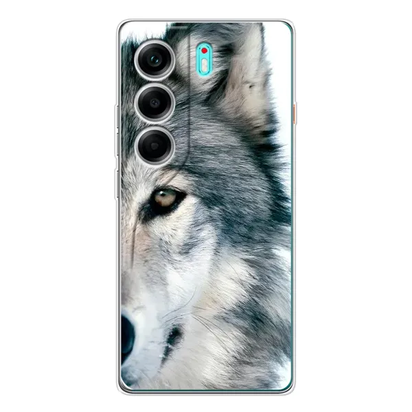 Чехол с принтом «Волк» для TECNO Camon 40