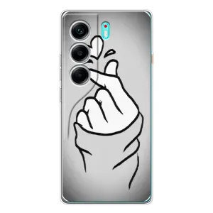 Чохол з принтом для TECNO Camon 40 (AlphaPrint - Знак сердечка)