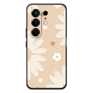 Чехол с принтом «Бежевые цветы» для TECNO Camon 50