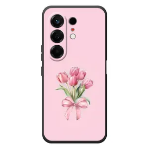 Чохол з розовим принтом для TECNO Camon 50 (Букет квітів)