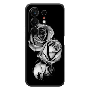 Чехол с принтом «Черная роза» для TECNO Camon 50