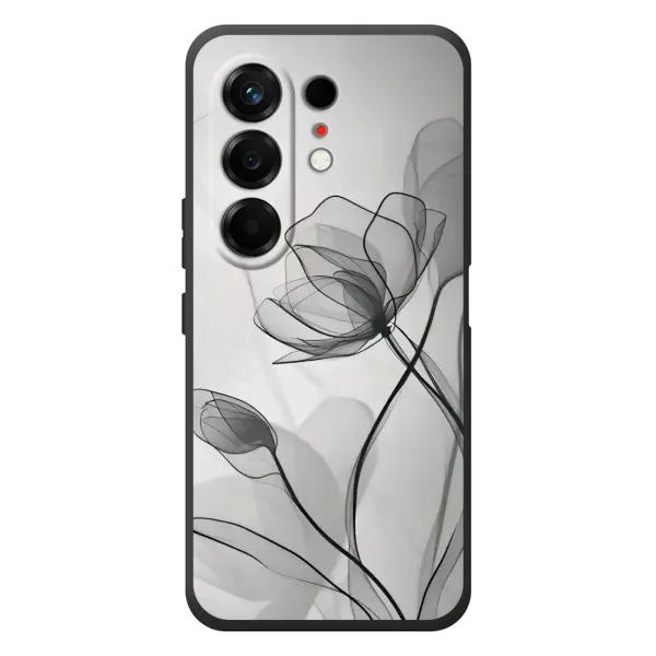 Чехол с принтом «Черные цветы» для TECNO Camon 50 Чехол с принтом «Черные цветы» для TECNO Camon 50