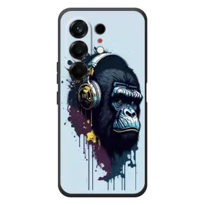 Чохол з Мавпами TECNO Camon 50 - (AlphaPrint) (Горила в навушниках)