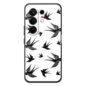 Чохол з пташками на TECNO Camon 50 (VPrint) (Ластівки)