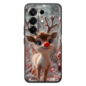 Яскравий чохол для TECNO Camon 50 з Зимові Оленята (Олень з носом)