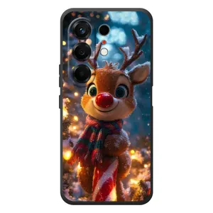 Яскравий чохол для TECNO Camon 50 з Зимові Оленята (Олень з шарфом)
