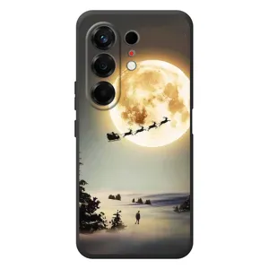 Новорічні, Святкові Чохли для TECNO Camon 50 - 2024 год (Санта на місяці)