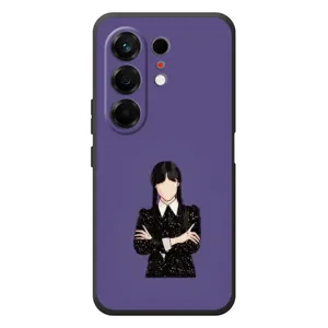Чохли Венсдей на TECNO Camon 50 Уенсдей (AlphaPrint) (Венздей у чорному)