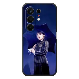 Чохли Венсдей на TECNO Camon 50 Уенсдей (AlphaPrint) (Венздей з парасолькою)