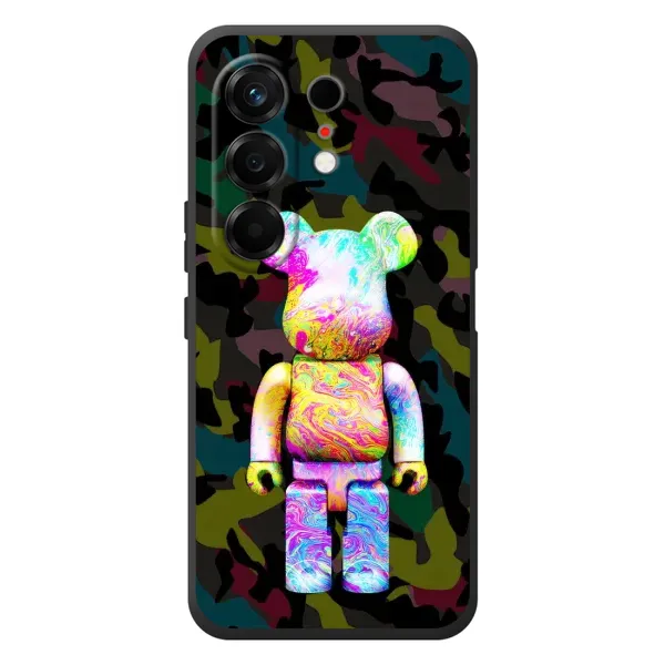 Чохол з принтом «Яскравий Bearbrick» для TECNO Camon 50
