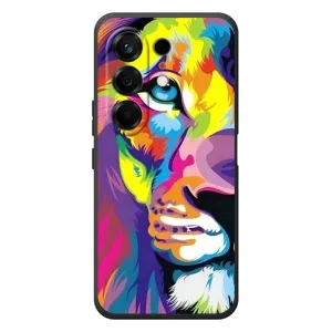 Чохол з картинкою ЛЕВ для TECNO Camon 50 (VPrint) (Яскравий Лев)