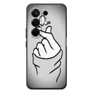 Чохол з принтом для TECNO Camon 50 (AlphaPrint - Знак сердечка) (Значок Love)