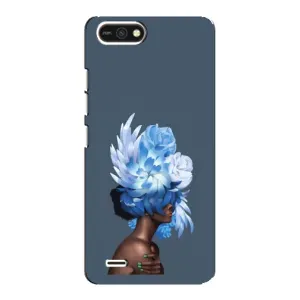 Чехлы (ART) Цветы на TECNO POP 2F (VPrint) (Цветы на голове)
