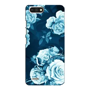 Чехлы (ART) Цветы на TECNO POP 2F (VPrint) (Голубые Бутоны)