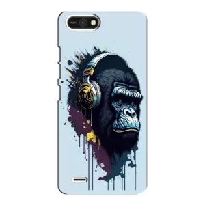 Чохол з Мавпами TECNO POP 2F - (AlphaPrint) (Горила в навушниках)