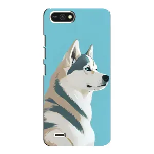 Чохол з Хаскі TECNO POP 2F - (AlphaPrint) (Хаскі арт)