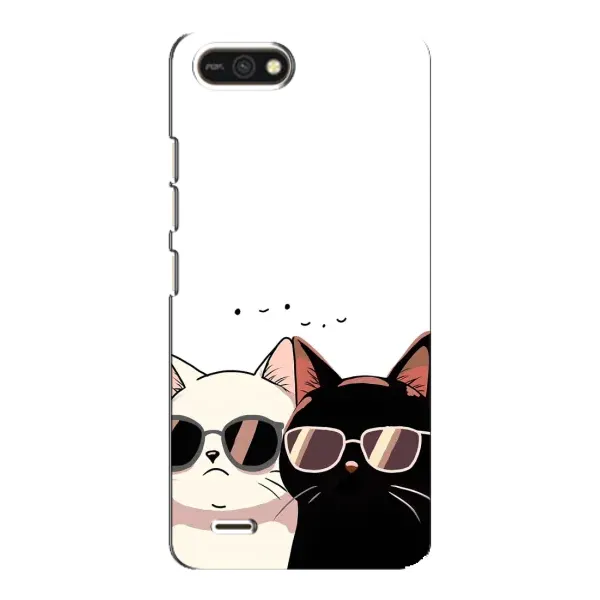 Чохол з принтом «Коти в окулярах» для TECNO POP 2F