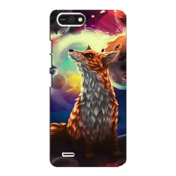 Чехол с принтом «Лисица в космосе» для TECNO POP 2F