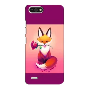 Чехлы с картинкой Лисички для TECNO POP 2F (VPrint) (Лисичка с розочкой)