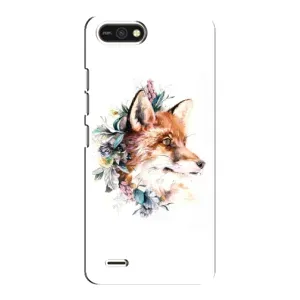 Чехлы с картинкой Лисички для TECNO POP 2F (VPrint) (Лисичка в цветочках)