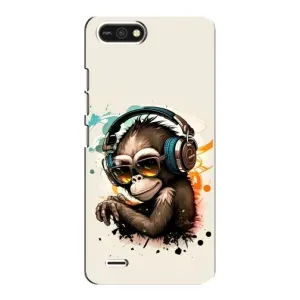 Чохол з Мавпами TECNO POP 2F - (AlphaPrint) (Макака в навушниках)