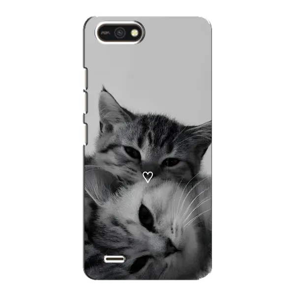 Чохол з принтом «Пара котів» для TECNO POP 2F
