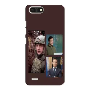 Чехол для TECNO POP 2F (AlphaPrint - с принтом Зеленского) (Президент)