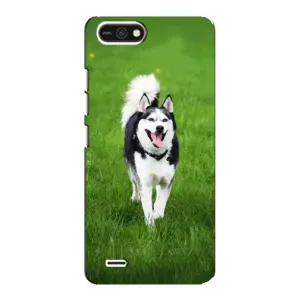 Чохол з Хаскі TECNO POP 2F - (AlphaPrint) (Радісний Хаскі)