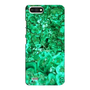 Мраморный чехол на TECNO POP 2F (VPrint) (Салатный Мрамор)