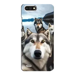 Чохол з Хаскі TECNO POP 2F - (AlphaPrint) (Селфі Хаскі)