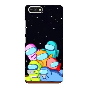 Чехол Амонг Ас для TECNO POP 2F (AlphaPrint) (Скины в космосе)