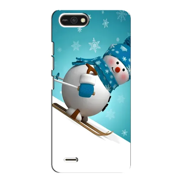 Чехол с принтом «Снеговик на лыжах» для TECNO POP 2F