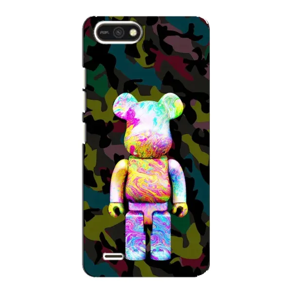 Чехол с принтом «Яркий Bearbrick» для TECNO POP 2F