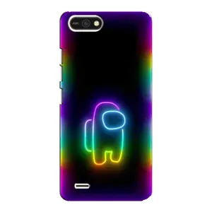 Чехол Амонг Ас для TECNO POP 2F (AlphaPrint) (Яркий скин)