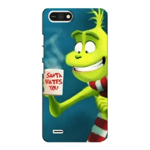 Рождественские Чехлы для TECNO POP 2F (VPrint) (Зеленый Гринч)