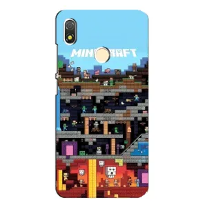 Чохол Майнкрафт на TECNO POP 3 (AlphaPrint) Minecraft (фон Minecraft)