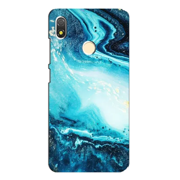 Чохол з принтом «Блакитний мрамор» для TECNO POP 3