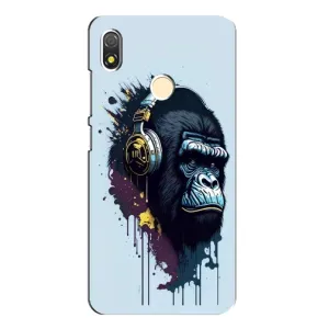 Чохол з Мавпами TECNO POP 3 - (AlphaPrint) (Горила в навушниках)