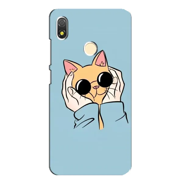 Чехол с принтом «Котик в очках» для TECNO POP 3