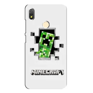 Чохол Майнкрафт на TECNO POP 3 (AlphaPrint) Minecraft (кріпер Майнкрафт)