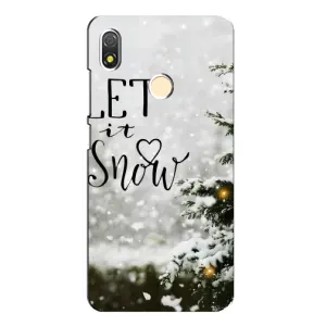Новорічні, Святкові Чохли для TECNO POP 3 - 2024 год (Let it snow)