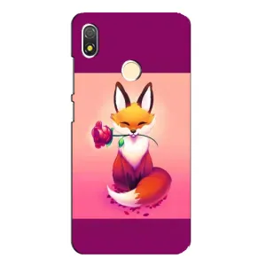 Чохли з картинкою Лисичка для TECNO POP 3 (VPrint) (Лиса з трояндою)