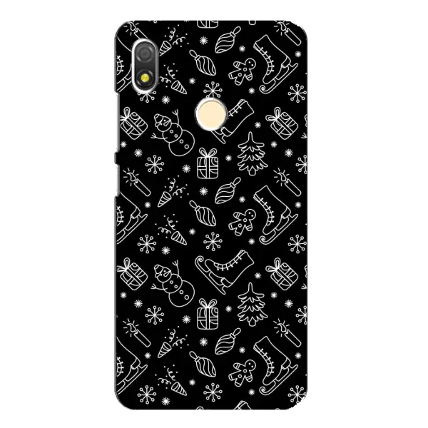 Чехол с принтом «Новогодний фон» для TECNO POP 3