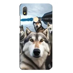 Чохол з Хаскі TECNO POP 3 - (AlphaPrint) (Селфі Хаскі)