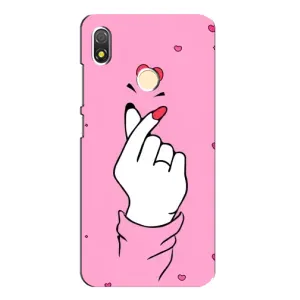 Чехол с принтом для TECNO POP 3 (AlphaPrint - Знак сердечка)