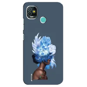 Чехлы (ART) Цветы на TECNO Pop 4 LTE (VPrint) (Квіти на голові)
