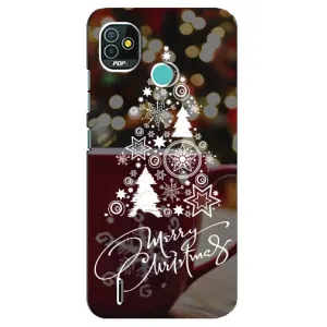 Різдвяні Чохли для TECNO Pop 4 LTE (VPrint) (Ялинка яскрава)