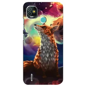 Чохли з картинкою Лисичка для TECNO Pop 4 LTE (VPrint) (Лисичка в космосі)