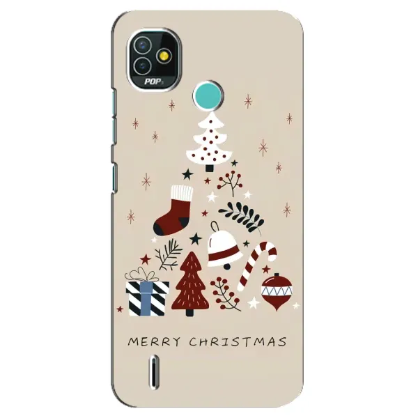 Чехол с принтом «Merry Christmas» для TECNO Pop 4 LTE