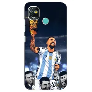 Чохли для TECNO Pop 4 LTE (Leo чемпіон) (AlphaPrint) (Мессі з кубком)